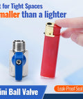 Two Pack 3/8 Inch Mini Ball Valve 304 Stainless Steel Water Flow Control Male To Female NPT Threaded Shut Off Drain Valve