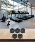 5 Pack Rubber Bumpers For Gym Equipment And Home Furniture With Quiet Shock Absorption And Anti Vibration Pads on gym floor
