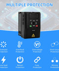Beefy 7.5KW 10HP VFD Variable Frequency Drive 380 To 440V Three Phase Input Output 17A Inverter with multiple protections