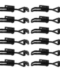 Heavy Duty 12 Pcs Adjustable Toggle Latch Clamps With Self Lock Mechanism For Metal Cabinet Drawers Secure Iron Spring Loaded Vibration Proof Draw Latches That Hold Tight At Black And Up To 220lbs, multiple black toggle latch clamps arranged in rows.