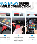 OBD2 Diagnostic Cable For 808 Series Scanners 16 Pin DB15 OBDII Adapter With 5.6Ft Cable 1.7M Length Flexible connection steps