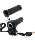 Full Twist Throttle Grip With 2 Keys for Ridstar Q20 Q20Lite Q20Pro H20 H26Pro Electric Bikes, ergonomic handle, black