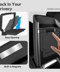 Tesla Center Console Organizer Tray For Model Y Juniper 2025 2026 And Model 3 Highland 2024 2026 showing hidden storage