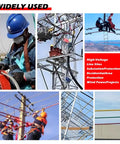 Workers using 35KV Cable Protector Silicone Sleeve For Outdoor Power Lines on utility poles and substations.