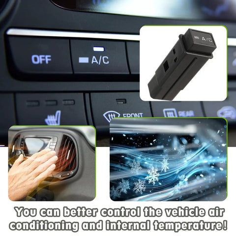 Push Button AC Switch Replacement For Toyota Tacoma 4Runner RAV4 Fits 1989 To 2000 Plug And Play Easy Install 951017 2911017 SW1017C Compatible With Pickup T100 1993 To 1998, black plastic A/C switch