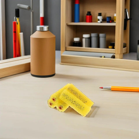 Forty Pack Textured Wall Painting Sponge Rollers With Bounce Back Elastic Covers For No Fuss Exterior Coating And A Knockout Slick Professional Shine Always on a worktable.