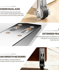 Low Profile Silent Rubber Casters Set For Sagging Door Repair And Furniture, 500 Lbs Capacity, Side Mount Wheels detail view