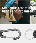 Paracord Keychain For Men And Women With Carabiner And Aluminum Clip on backpack, Durable Military Braided Nylon Lanyard