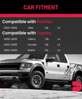 Compatibility list for Two Pack Rear Wheel Bearing And Hub Assembly For Toyota Celica 2000 2005, Corolla 2003 2008, Matrix 2003 2008, Pontiac Vibe 2003 2008 With Five Lug Front Wheel Drive Non ABS