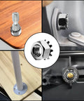 K-Lock Nuts With External Tooth Washer 10-32 Stainless Steel Kep Lock Nuts 50 Pack for machinery and automotive projects