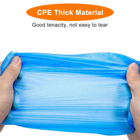 Hands stretching Disposable Shoe Covers 100 Pack 50 Pairs No Slip Waterproof Boot Covers For Indoor Guests One Size Fits Most CPE Plastic