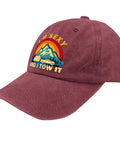 Vintage Camping RV Camper Truck Hat For Women Funny Saying Adjustable Cap With Back Strap, Wine Red