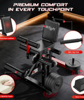 Heavy Duty Leg Extension And Curl Machine Featuring Instant Pull Pin Adjustments, showing premium leather and non-slip grip.