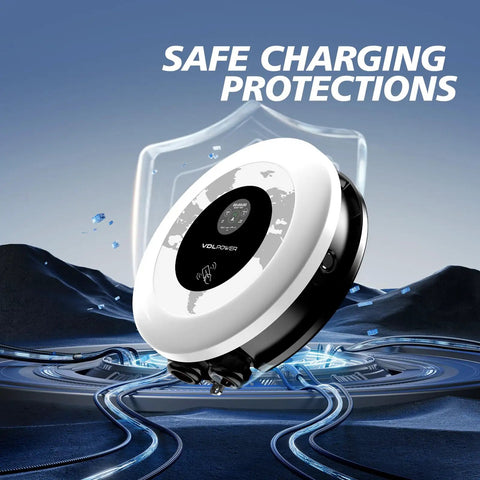 Level 2 Ev Charger 40 Amp 9.6Kw Wall Mount Home Charging Station J1772 Connector Nema 14-50 Plug with safety features.