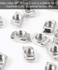 150 Pieces 2020 Series T Slot Nuts Hammer Head Fasteners Plated Carbon Steel Sliding M5 T Nuts For Aluminum Profiles
