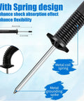 Six Piece Adjustable Pole Bending Set For Horses And Dogs With spring metal coil and ground spike detail