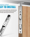 Two Sets Stainless Steel Flush Bolt For Double Doors Hidden Slide Bolt Latch Security Lock With Vertical Installation Easy To Install