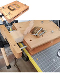 Heavy Duty Woodworking Tabletop Vise Kit For Small Shops And Home Garages With Deep 19.7 Inch Reach on workbench