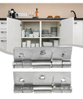 Self Closing Cabinet Door Hinge With Built-In Spring, Stainless Steel Durable Furniture Fitting, mounted on kitchen cabinet door