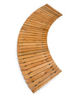 Curved Outdoor Wooden Pathway 6 Feet By 18 Inches Cedar Hardwood Rollout Garden Walkway shown in rolled position