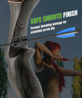 8 Pack Recurve Bow Arrow Rest for Right Hand Archers, Adhesive Back Plastic Arrow Rest on wooden handle with blue arrow