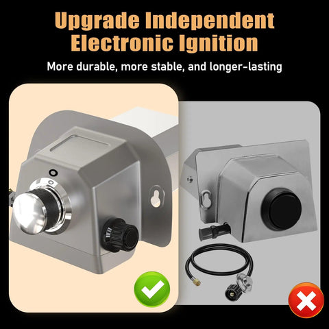 Propane Gas Burner Attachment For Karu 12 12G Karu 2 And Fyra 12 Pizza Ovens No Assembly Easy Install No Fuss Setup