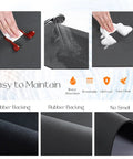 24x20 Inch Washer Dryer Top Mat With No Slip Surface, Easy Cut To Fit, absorbent quick-dry pad demonstrating easy cleaning
