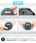 Oversized Piggy Bank For Adults And Kids With Digital Coin Counter instructions with hands holding LCD display