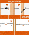 Installation guide for Heavy Duty Swage Lag Screws For Cable Railing 80 Pack One Eighth Inch Cable Railing Hardware Kit T316