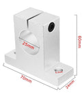 Two Pack SK25 Aluminum Linear Motion Rail Clamping Guide Support for 25mm Shaft, Low Friction, High Precision Rail Mount for Multi Axis Machines and Industrial Equipment
