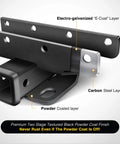 2 Inch Rear Hitch Receiver Kit For 2007 To 2018 Jeep Wrangler JK with E-Coat and powder coated carbon steel