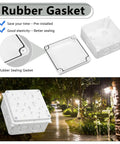 IP65 Outdoor Junction Box 200 Pack White ABS Plastic Waterproof Enclosure For DIY Electronics And Sensor Wiring, Weatherproof Project Case Built For Tinkerers And Pros, Rain Dust Moisture Safe, 3.9x3.9x2.8 In. white ABS box with rubber gasket and outdoor rain protection
