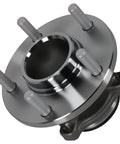 Rear Wheel Bearing And Hub Assembly 512347 For Mazda 3 And Mazda 5 5 Lug ABS Encoder 4-Bolt Square Flange, front view