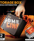 Person holding storage box for All In One Wire Terminal Crimping Tool Kit With Auto Ratchet And Locking Mechanism, 2 layer, 212x186x63mm.