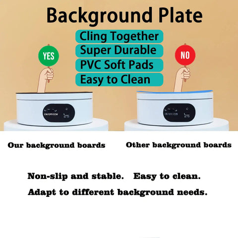 Badass Electric Powered 360 Motorized Tumbler Display Stand Super Smooth Spinning Turntable For Glitter Cups And Photo Shoots with PVC soft pads