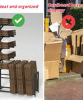No Nonsense Heavy Duty Steel Box Cart With Smooth Rolling Casters organizes cardboard boxes for efficient shipping storage.