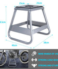Heavy Duty Motorcycle Panel Stand For Dirt Bikes Maintenance Hoist Lift Jack Removable Trail Motocross Stand With 1000 Lb Capacity And Steel Construction