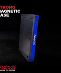 Side view of Beefy Extra Large Hex Bit Organizer With Magnetic Base, Heavy Duty Screwdriver Bit Holder For Shop And Garage, Pro Grade, Blue XL.