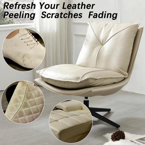 Top Shelf Leather Recoloring Balm And Rich Color Restorer Conditioner For Couches Faded Sofas Scratch Remover on leather chair