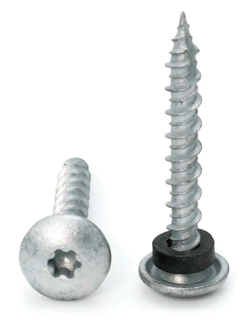 Pro Grade Low Profile Mechanical Roofing Screws Number Ten By One And A Half Inch With Zinc Coating And Wide Rubber Washers For Swift Shingle Installations High Low Threading Drills Clean And Seats Flush For Flawless Rain Blocking Two Hundred Fifty Piece