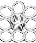 Premium Grade Heavy Duty 20 Pack Aluminum Transmission Fluid Drain Plug Washers For Honda And Acura 18Mm Crush Gasket Replaces 90471Px4000 stacked and arranged washers