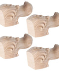 4 Pack Wooden Table Legs With Original Wood Pattern, Beefy Bearing Strength Furniture Feet For Dresser, Sofa Or Cabinet End Table