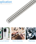 4 Pack M8 1.25 X 400mm Fully Threaded Stainless Steel Rods, 304 Grade Right Hand Thread Studding Bars For Anchor Bolts, Clamps, Hangers And U-Bolts, Built To Last, DIY Friendly Hardware. M8 stainless threaded rod used in electrical cabinet, home assembly and machinery