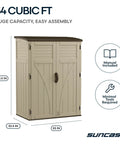 Padlock Ready Outdoor Storage Shed Backyard Ready Water Resistant Resin Cabinet For Patio And Garden Gear Cushions And Tools