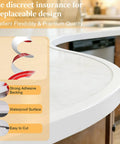 Easy Peasy Peel And Stick Wall Corner Guard, Flexible Tpe Edge Strip on kitchen countertop with strong adhesive backing.