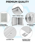 Details of Outdoor Electrical Box Waterproof IP67 ABS Enclosure With Hinged Cover And Mounting Plate, showing components.