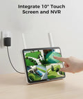 4K Ultra HD Security Camera System With 10 Inch Touch Screen NVR And Four 8MP Outdoor Cameras display on touch screen