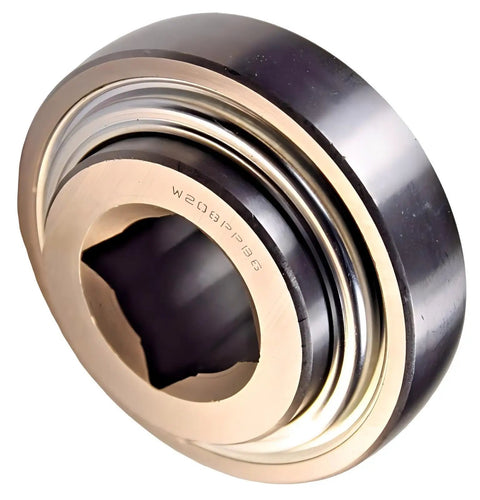 Drive Disc Harrow Bearing For APC Farm Equipment With Triple Lip Seals Replaces DS208TT6, showing 1 in square bore, side view