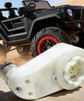 White Gearbox With 12 Volt RS550 40000 RPM High Speed Motor Upgrade Kit For Kids Ride On Cars near toy vehicle