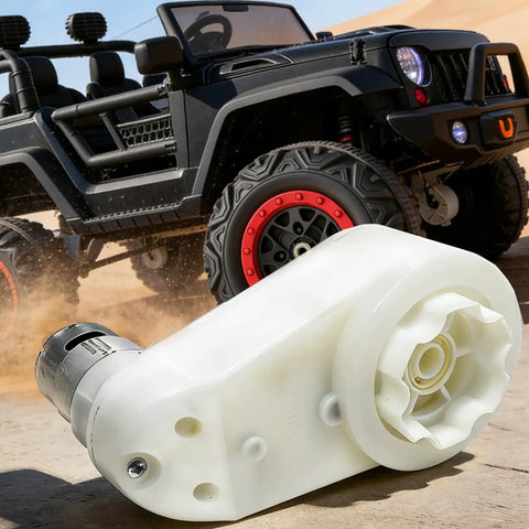 White Gearbox With 12 Volt RS550 40000 RPM High Speed Motor Upgrade Kit For Kids Ride On Cars near toy vehicle